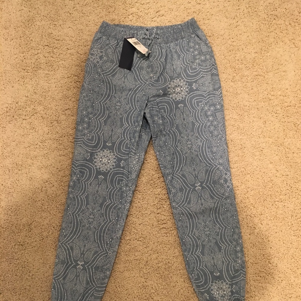 Child polo blue and white pants